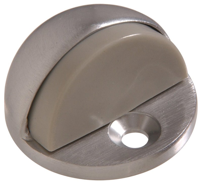 Hardware Essentials 852969 Low Dome Floor Door Stops Satin Chrome 1/4""-3/4"" Clearance - Image 1